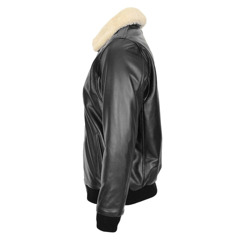 Mens Bomber Leather Jacket