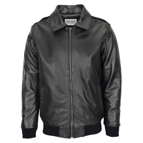 Mens Bomber Leather Jacket