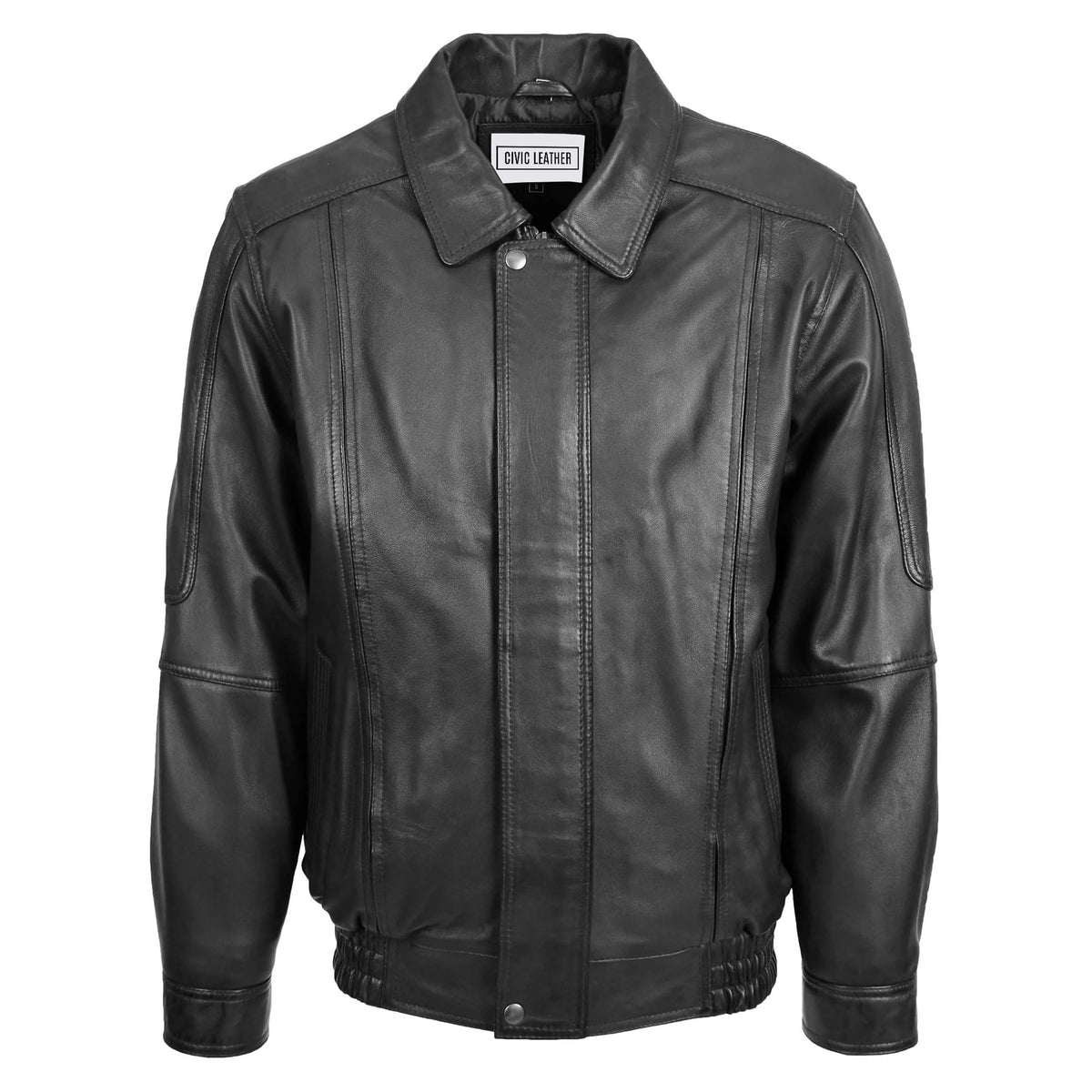 Classic Leather Bomber Jacket Jim Black