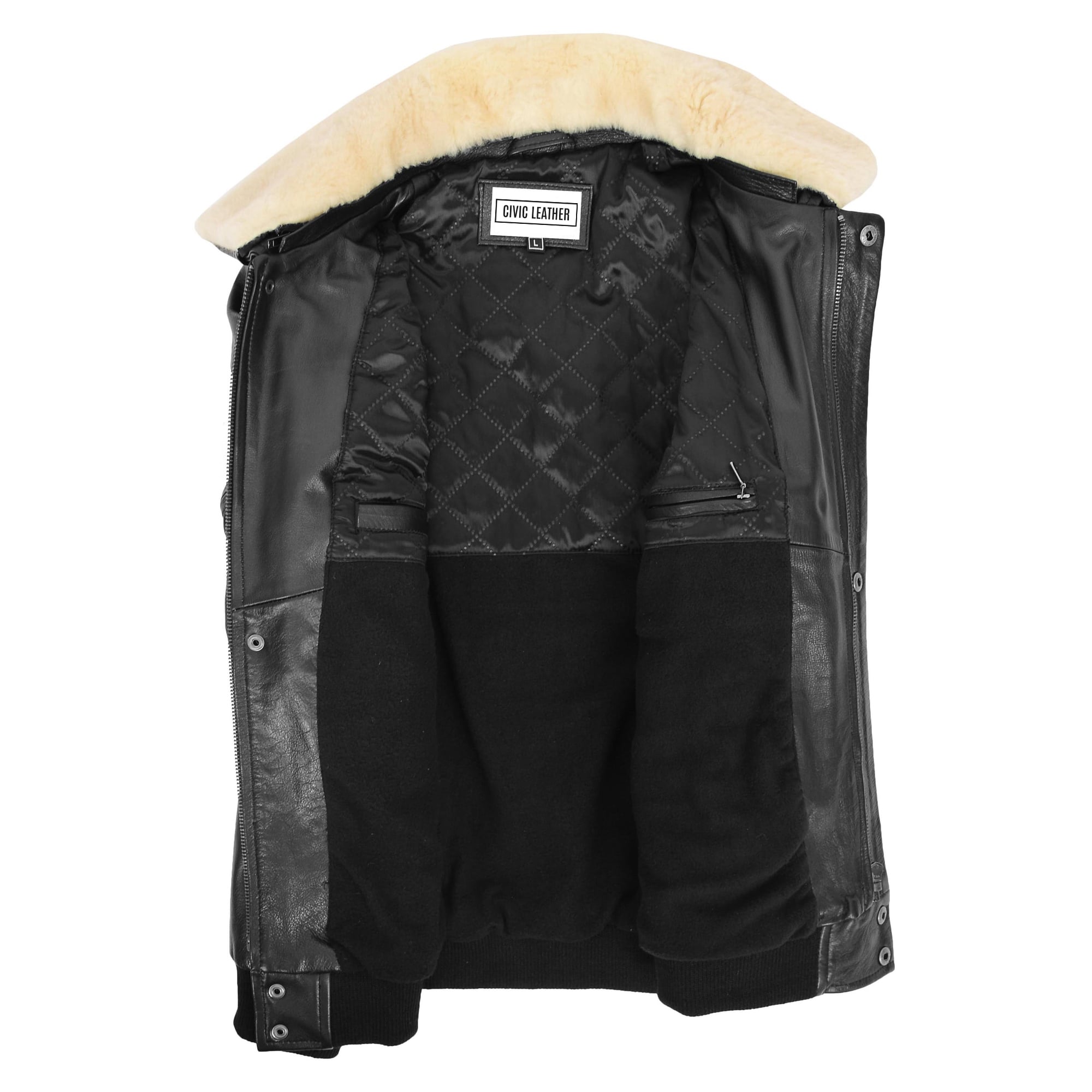 G1 leather bomber jacket Aviator Style Jarrod Black