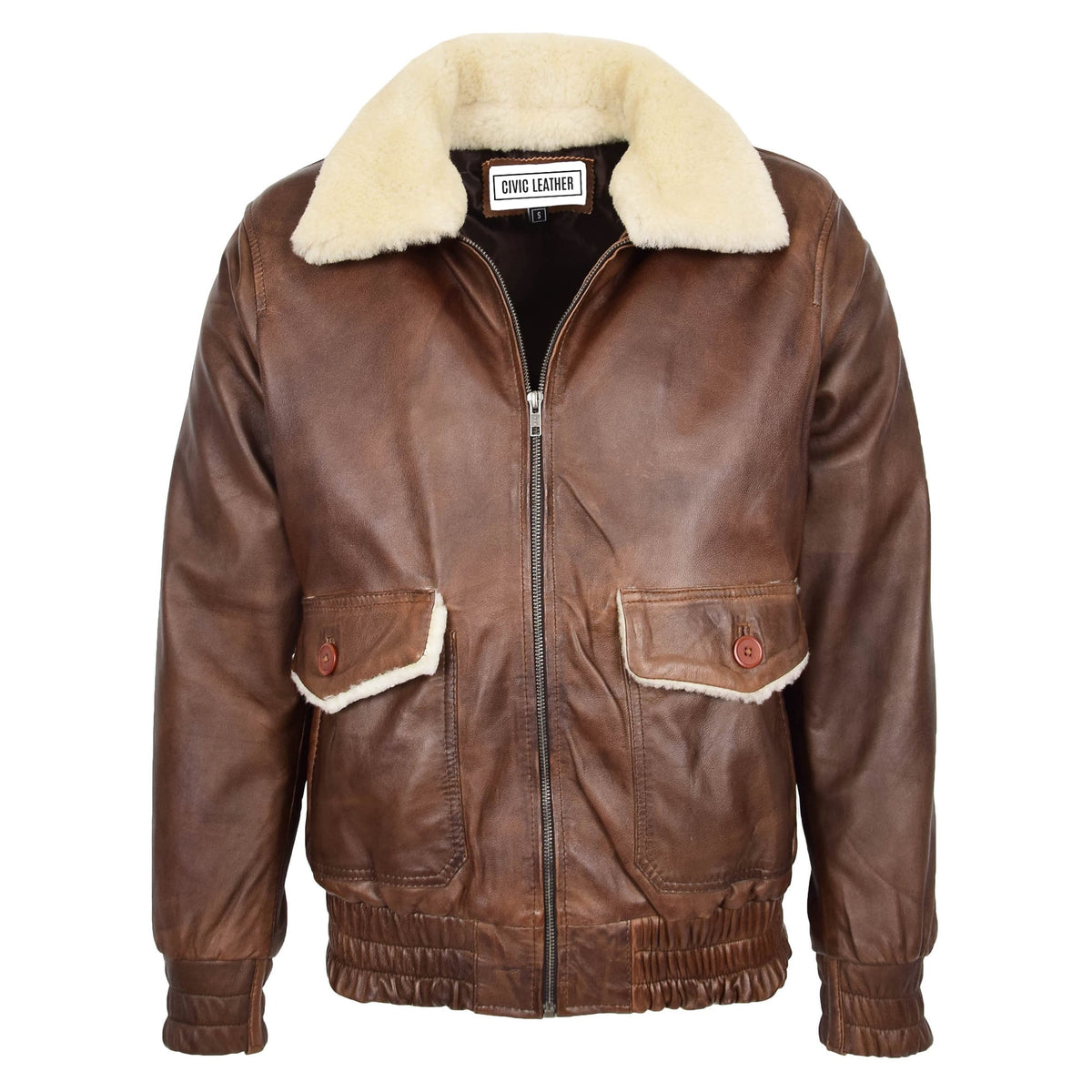 G1 leather bomber jacket Aviator Style Cooper Brown