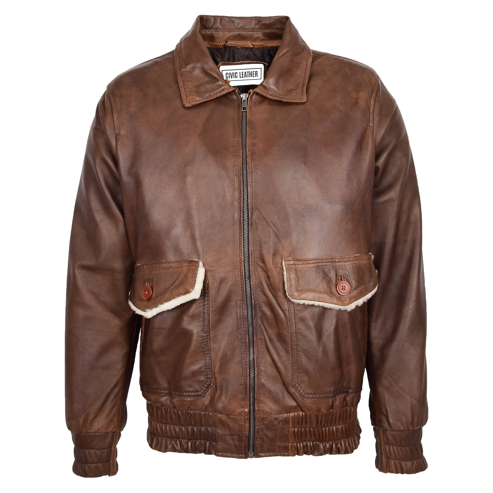 G1 leather bomber jacket Aviator Style Cooper Brown