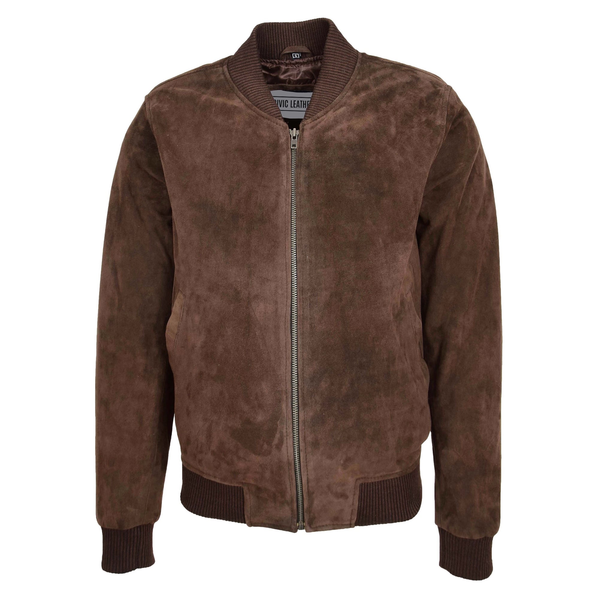 Mens Suede MA-1 Bomber Jacket Trevor Brown