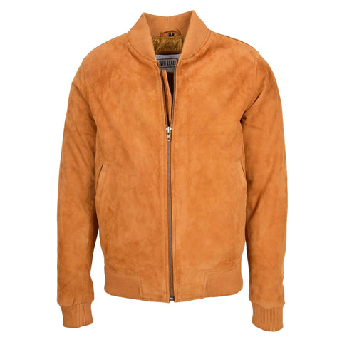 Mens Suede MA-1 Bomber Jacket Trevor Tan