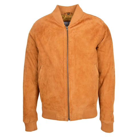 Mens Suede MA-1 Bomber Jacket Trevor Tan