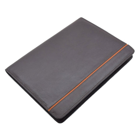 Real Leather Note Pad Portfolio Case Ebury Brown