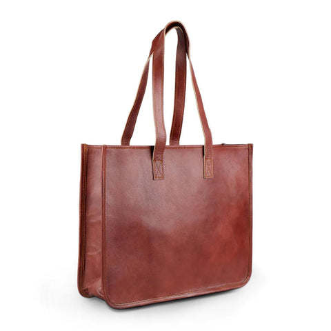 Trendy Look Athena Women's Leather Tote Bag Vintage Brown