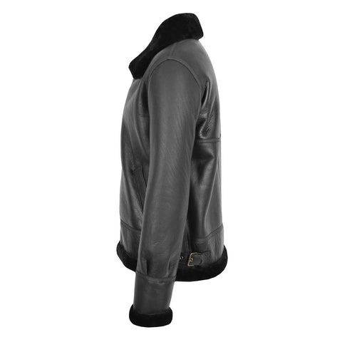 Men's Classic B3 Original Sheepskin Jacket Black