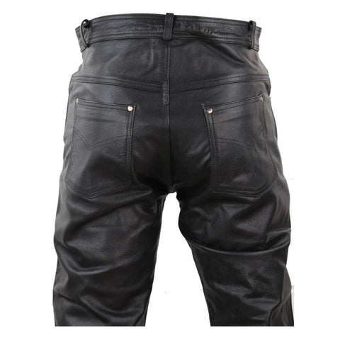 Men's Jeans Hide Leather Trousers Biker Racing Classic