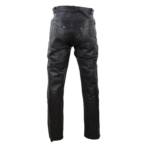 Men's Jeans Hide Leather Trousers Biker Racing Classic