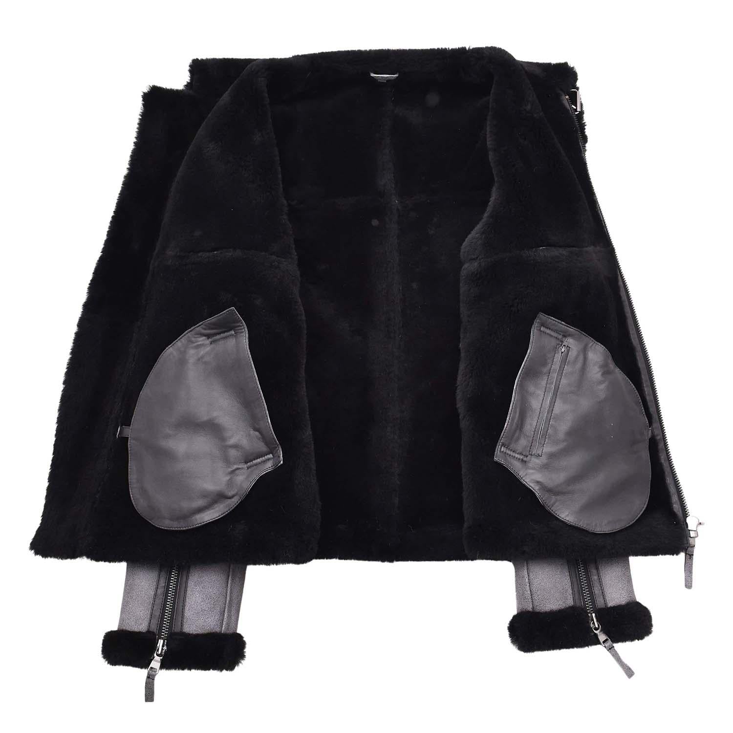 Original RAF Flying Sheepskin Jacket Tyler Grey Black Shearling