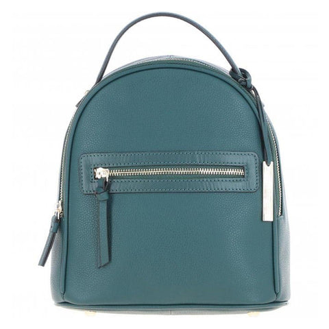 Small 100% Real Leather Backpack Green