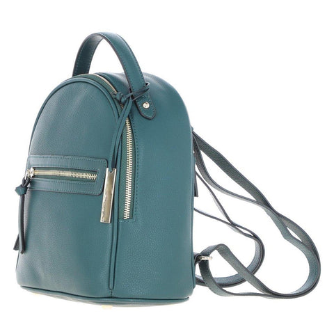 Small 100% Real Leather Backpack Green