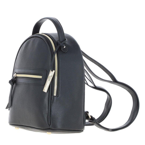 Small 100% Real Leather Backpack Black