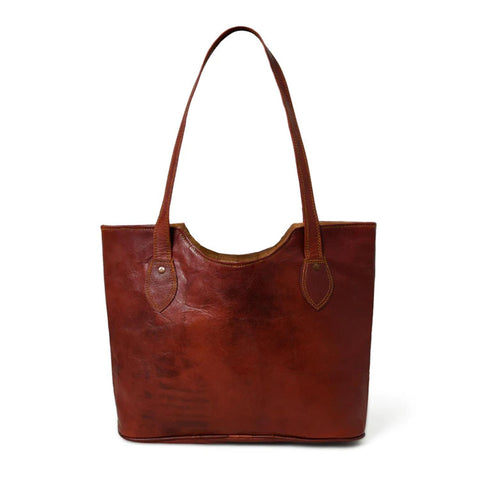 Timeless Elegance Women's Leather Tote Bag Dark Brown