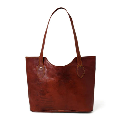 Timeless Elegance Women's Leather Tote Bag Dark Brown