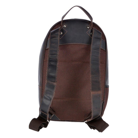 Unisex Leather Oily Hunter Backpack Brown