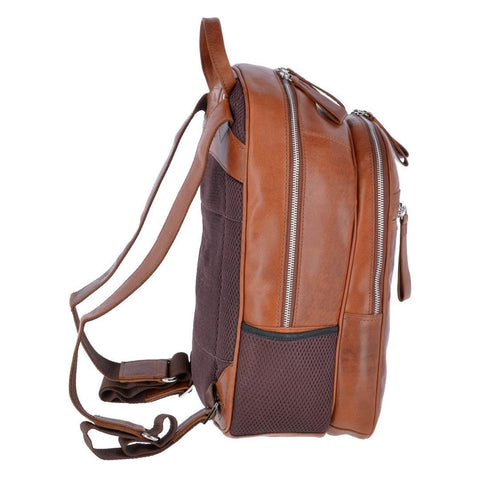 Unisex Leather Oily Hunter Backpack Tan