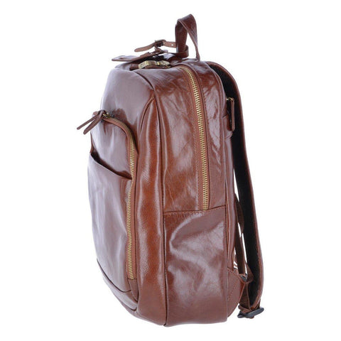 Vegetable Tanned Leather Backpack Chestnut