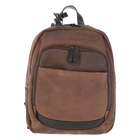 Vegetable Tanned Leather Backpack Oily Brown