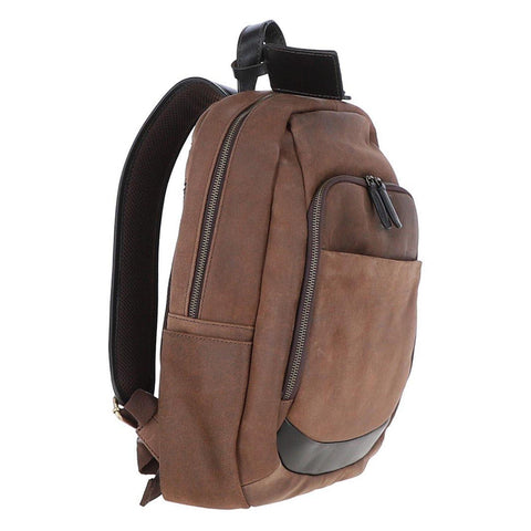 Vegetable Tanned Leather Backpack Oily Brown