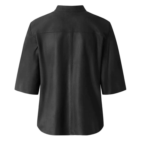 Soft Quality Women's Nero Leather Shirt Black