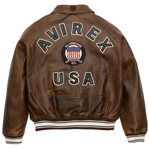 Men's Avirex Leather Jacket Iconic Avirex Jacket (Vintage)