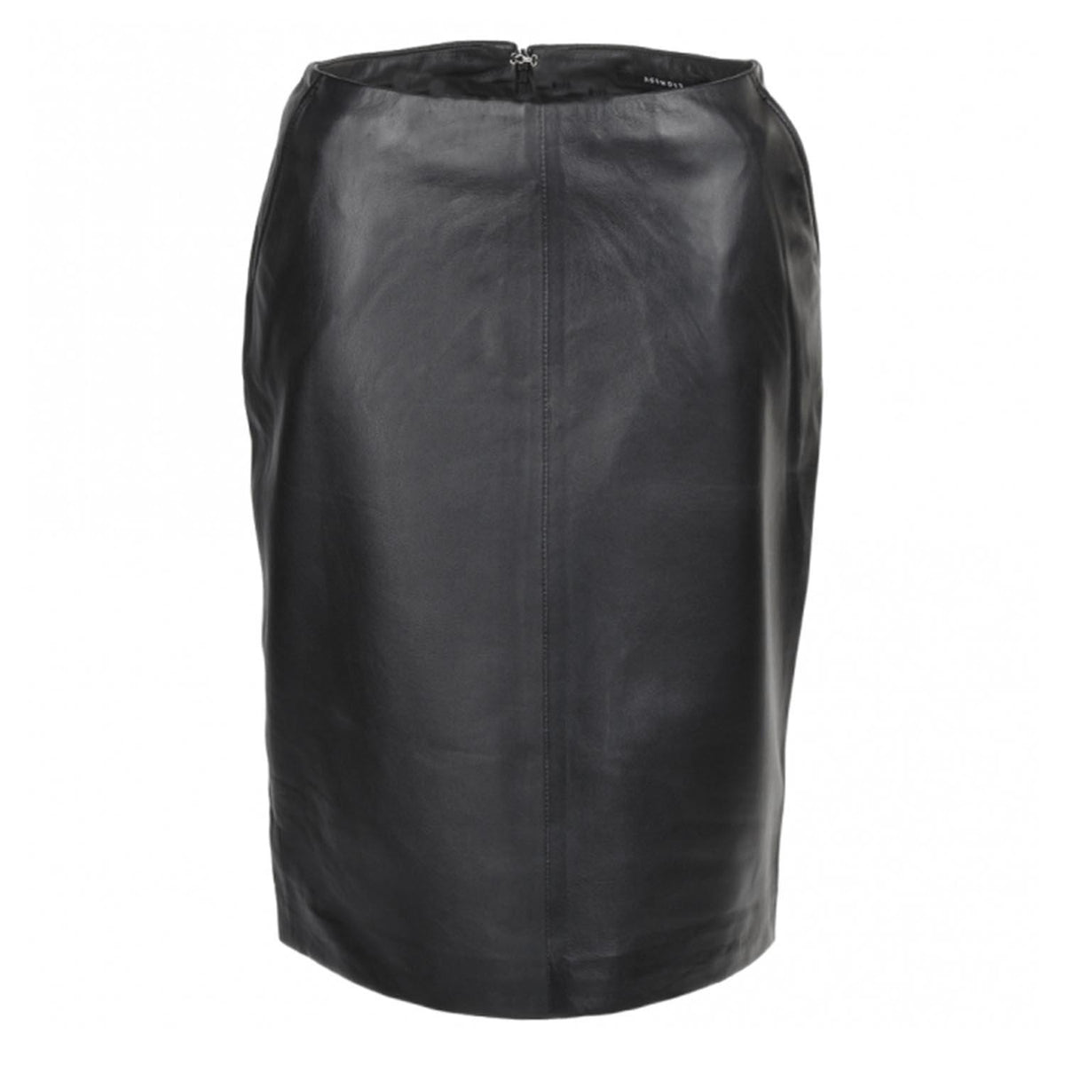 Women's Leather Pencil Skirt Black : Linn