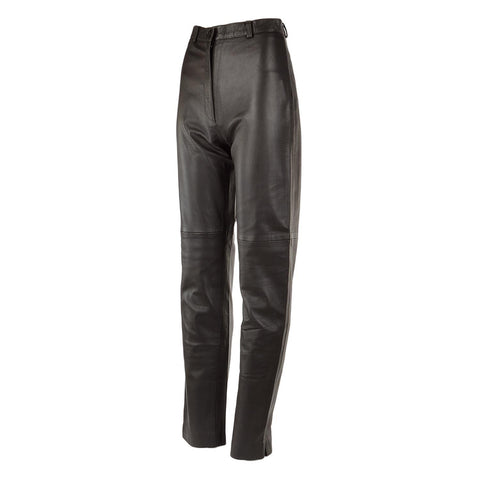 Womens Suede Leather Trousers Brown