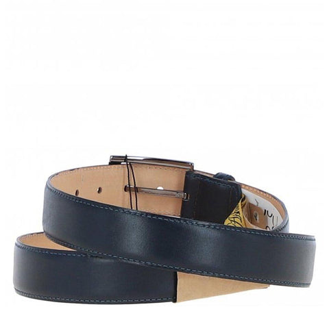 Men's Chino Leather Belt Navy