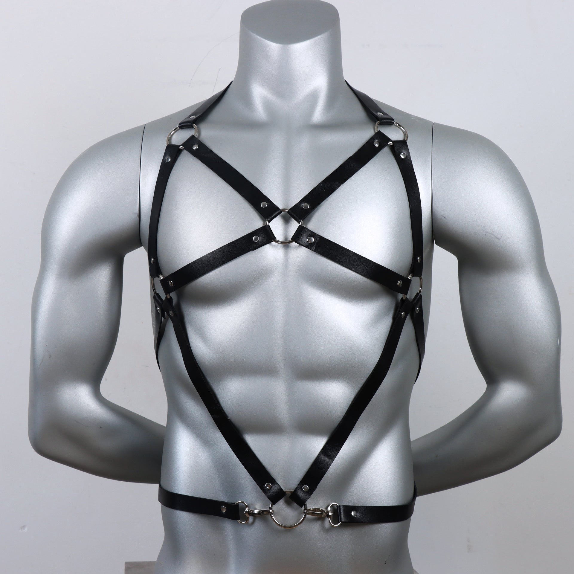 Comfortable Fetish Men's Leather Harness Nova Black