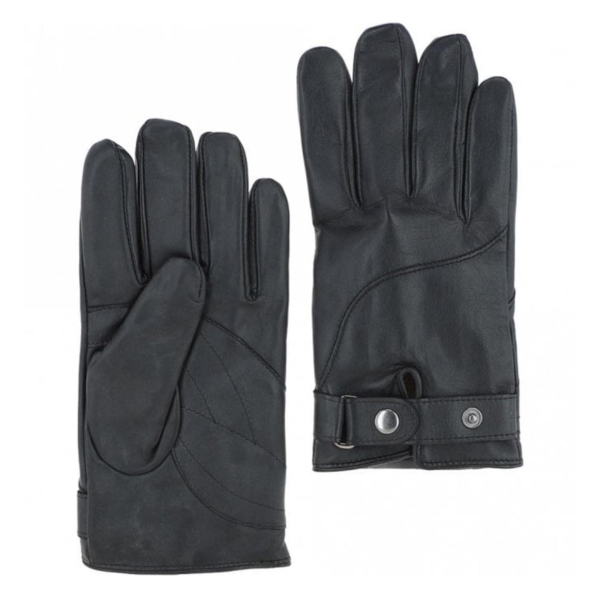 Men's Touch Screen Friendly Leather Gloves Black