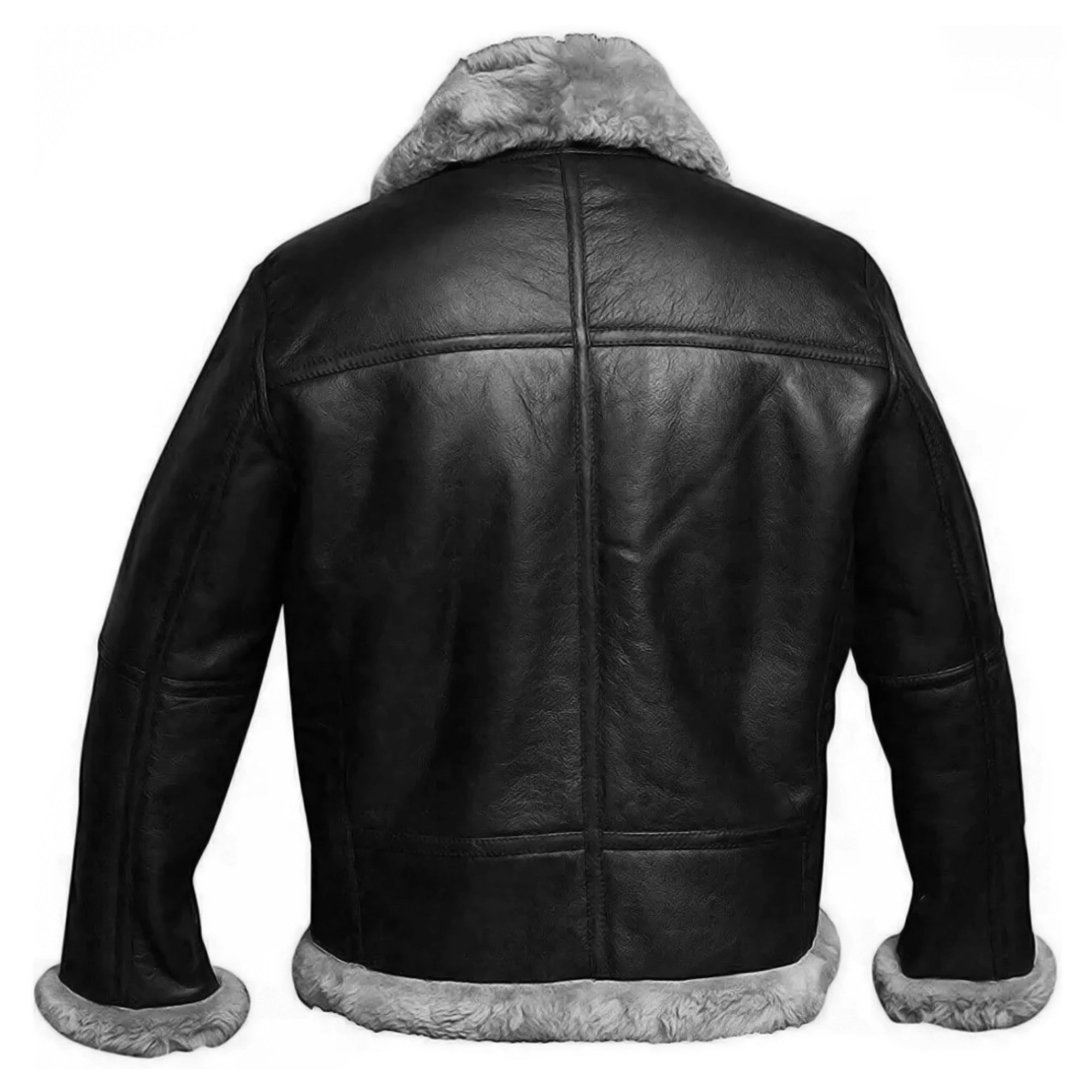 B3 Bomber Jacket For Men Real Sheepskin RAF Leather Jacket