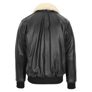 G1 leather bomber jacket Aviator Style Jarrod Black