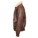G1 leather bomber jacket Aviator Style Cooper Brown