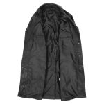 Mens Leather 3/4 Length Classic Coat Black