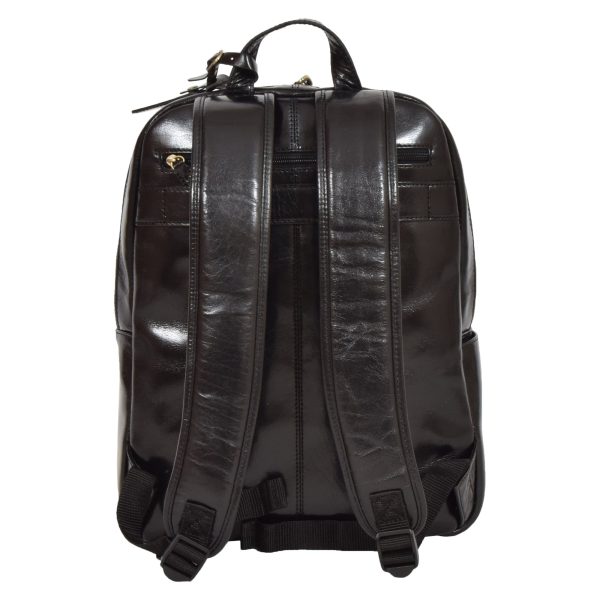 Exclusive Leather Backpack Organiser Rucksack Peru Black