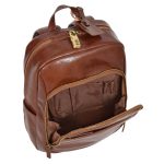 Exclusive Leather Backpack Organiser Rucksack Peru Tan