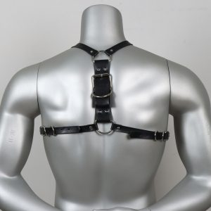 Chest harness BDSM Men's Leather harness Jim Black