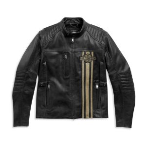 Mens H-D Triple Vent Black Harley Davidson Leather Jacket